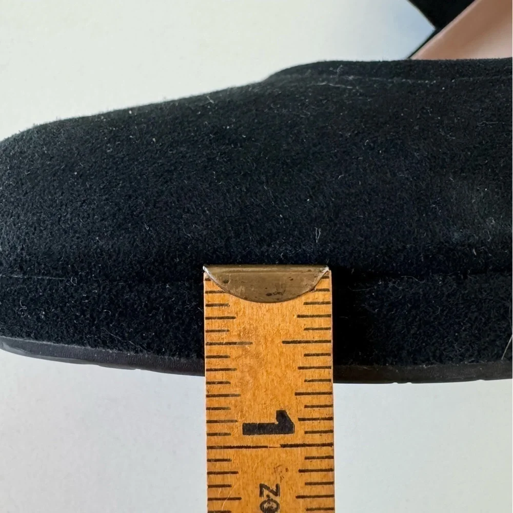 Tahari Debbie Black Suede Mary Jane Strap Platform Heels Pumps Size 10